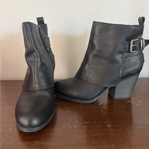 American Rag Black Leather Ankle Bootie 9.5 New